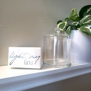 Glass Apothecary Cloche Jar & match sticks